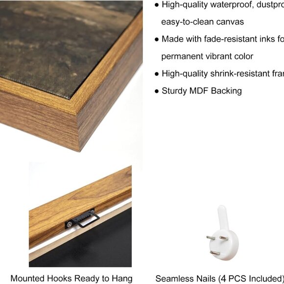 Framed Canvas Wall Art Vintage Print Cheers Friends Clinking Cute Minimalist Mid - Picture 3 of 6